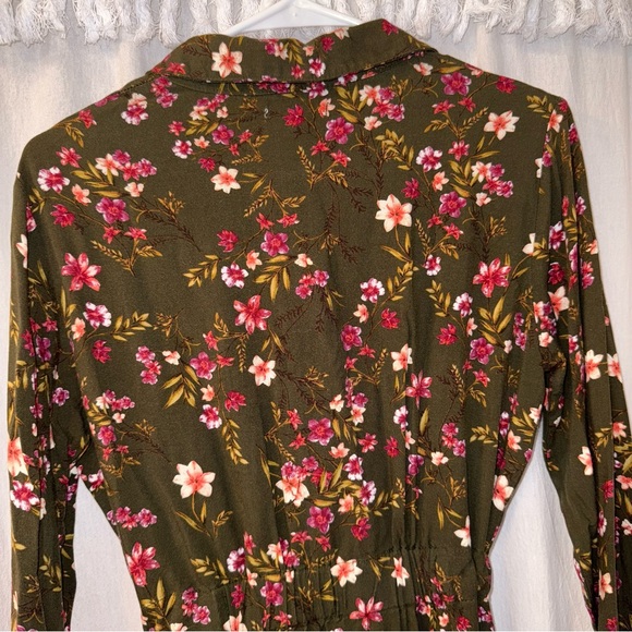 BP Floral Olive Midi Dress - Picture 7 of 8